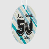 Persoonlijke 50e verjaardag van de feestdag ornament (voorkant)