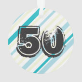 Persoonlijke 50e verjaardag van de feestdag ornament (achterkant)