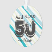 Persoonlijke 50e verjaardag van de feestdag ornament (voorkant)