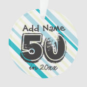 Persoonlijke 50e verjaardag van de feestdag ornament (voorkant)