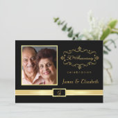 Persoonlijke 50ste verjaardag foto uitnodigingen (Staand voorkant)