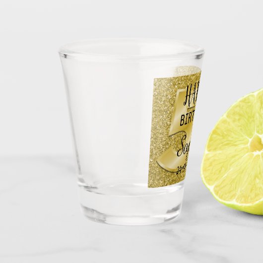 Persoonlijke 50ste verjaardag shot glas (Links)