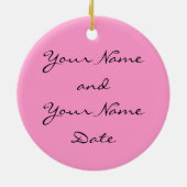 Persoonlijke 50th Wedding Jubileum Keepasje Keramisch Ornament (Achterkant)