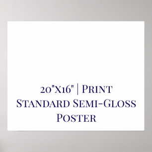 Persoonlijke 50x40 cm standaard semi-glossy afdruk poster