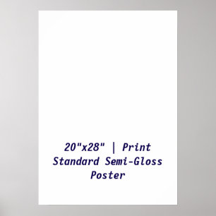 Persoonlijke 50x70 cm standaard semi-glossy afdruk poster