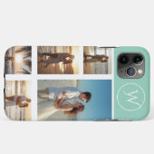 Persoonlijke 5 foto-collage op teal Case-Mate iPhone case (Achterkant (horizontaal))