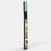 Persoonlijke 5 foto-collage op teal Case-Mate iPhone case (Achterkant/rechts)