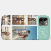 Persoonlijke 5 foto-collage op teal Case-Mate iPhone case (Achterkant (horizontaal))