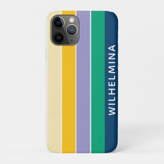Persoonlijke 5 gekleurde lijnen Case-Mate iPhone case (Achterkant)