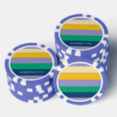 Persoonlijke 5 gekleurde lijnen poker chips (Opstapeling)