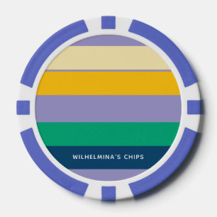 Persoonlijke 5 gekleurde lijnen poker chips