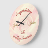 Persoonlijke 5th Wedding Jubileum Grote klok (Hoek)