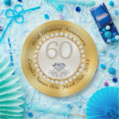 Persoonlijke 60e Jubileum papieren Borden, Papieren Bordje (Feest)