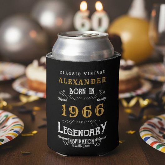 Persoonlijke 60e verjaardag 1966 Vintage Legendari Blikjeskoeler