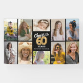Persoonlijke 60e verjaardag foto collage banner (Horizontaal)