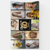 Persoonlijke 60e verjaardag foto collage banner (Verticaal)