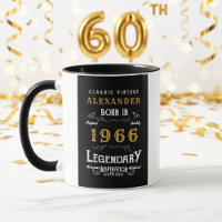 Persoonlijke 60e verjaardag Geboren 1966 Vintage Z