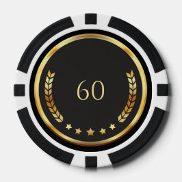 Persoonlijke 60e verjaardag pokerchips