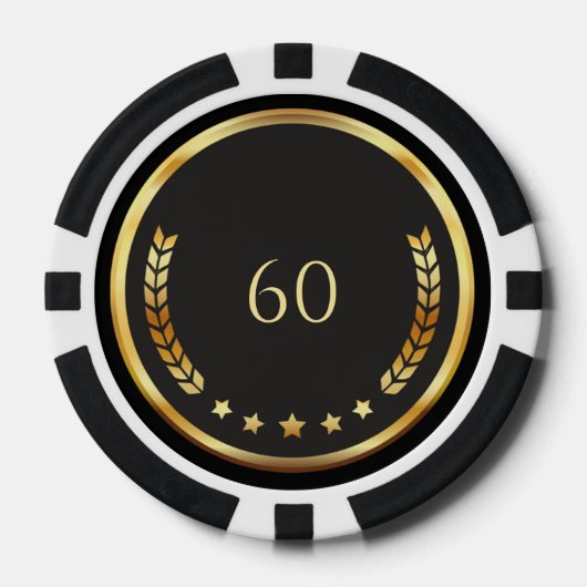 Persoonlijke 60e verjaardag pokerchips (Voorkant)