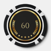 Persoonlijke 60e verjaardag pokerchips (Achterkant)