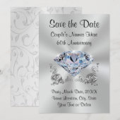 Persoonlijke 60e verjaardag Save the Date-kaarten Date (Voorkant / Achterkant)