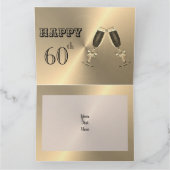 Persoonlijke 60e verjaardagskaart voor hem kaart (Binnen)