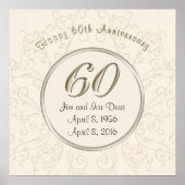 Persoonlijke 60th Wedding Jubileum Posters (Voorkant)