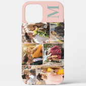 Persoonlijke 6 foto-collage horizontaal perzik Case-Mate iPhone case (Achterkant)