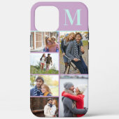 Persoonlijke 6 foto-collage lila mint Case-Mate iPhone case (Achterkant)