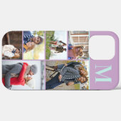 Persoonlijke 6 foto-collage lila mint Case-Mate iPhone case (Achterkant (horizontaal))