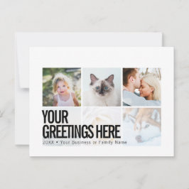 Persoonlijke 6 foto's Moderne Universele Groeten Briefkaart