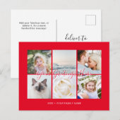 Persoonlijke 6 foto's Universele Groet Briefkaart (Voorkant / Achterkant)