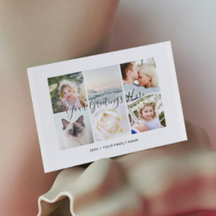 Persoonlijke 6 foto's Universele Groeten Ansichtka Briefkaart