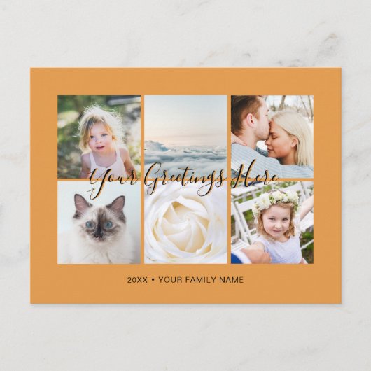Persoonlijke 6 foto's Universele Groeten Briefkaart (Voorkant)