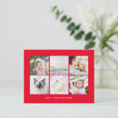 Persoonlijke 6 foto's Universele groeten Briefkaart (Staand voorkant)