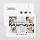 Persoonlijke 6 foto's Universele Groeten cool Briefkaart (Voorkant / Achterkant)