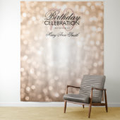 Persoonlijke 70e verjaardag achtergrond Roze Goud Wandkleed (In situ)