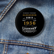 Persoonlijke 70e verjaardag Geboren 1956 Vintage Z