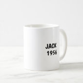 Persoonlijke 70e verjaardag mok met eigen naam & j (Voorkant rechts)
