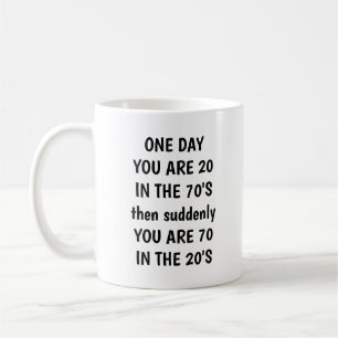 Persoonlijke 70e verjaardag mok met eigen naam & j