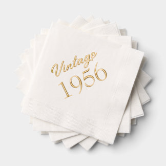 Persoonlijke 70e verjaardag Vintage 1956 Folie Servetten