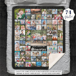 Persoonlijke 74 Foto Collage Editable Color Sherpa Deken