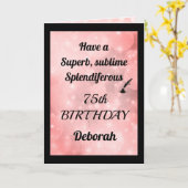 Persoonlijke 75e verjaardag kaart (Gele Bloem)