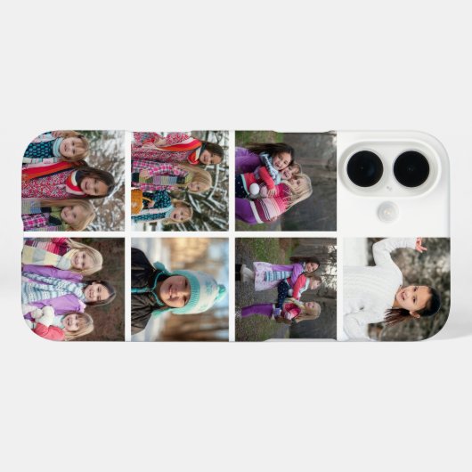 Persoonlijke 7 foto-collage Case-Mate iPhone case (Achterkant (horizontaal))