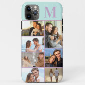 Persoonlijke 7 Foto Collage Mint Lilac Case-Mate iPhone Case (Achterkant)