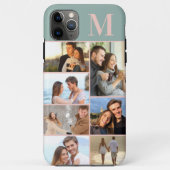 Persoonlijke 7 Foto Collage op Groen Case-Mate iPhone Case (Achterkant)