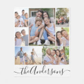 Persoonlijke 7 fotocollage-serie fleece deken (Voorkant)