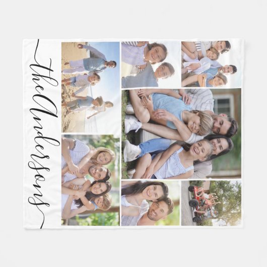 Persoonlijke 7 fotocollage-serie fleece deken (Voorkant (Horizontaal))