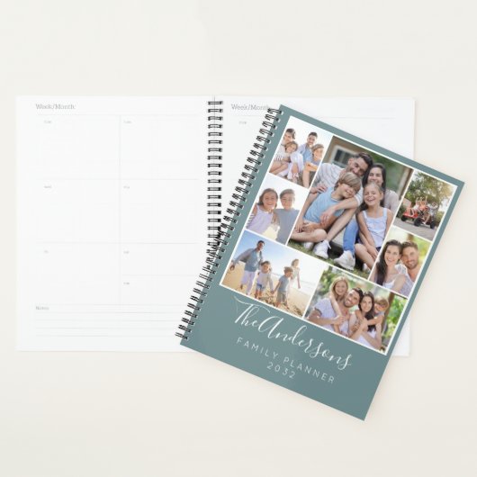 Persoonlijke 7 fotocollage-serie planner (Display)