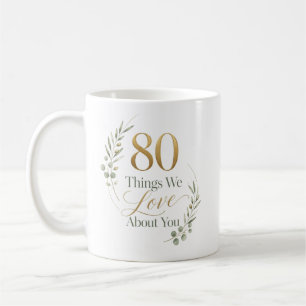 Persoonlijke 80 Dingen die we van je leuk vinden Koffiemok